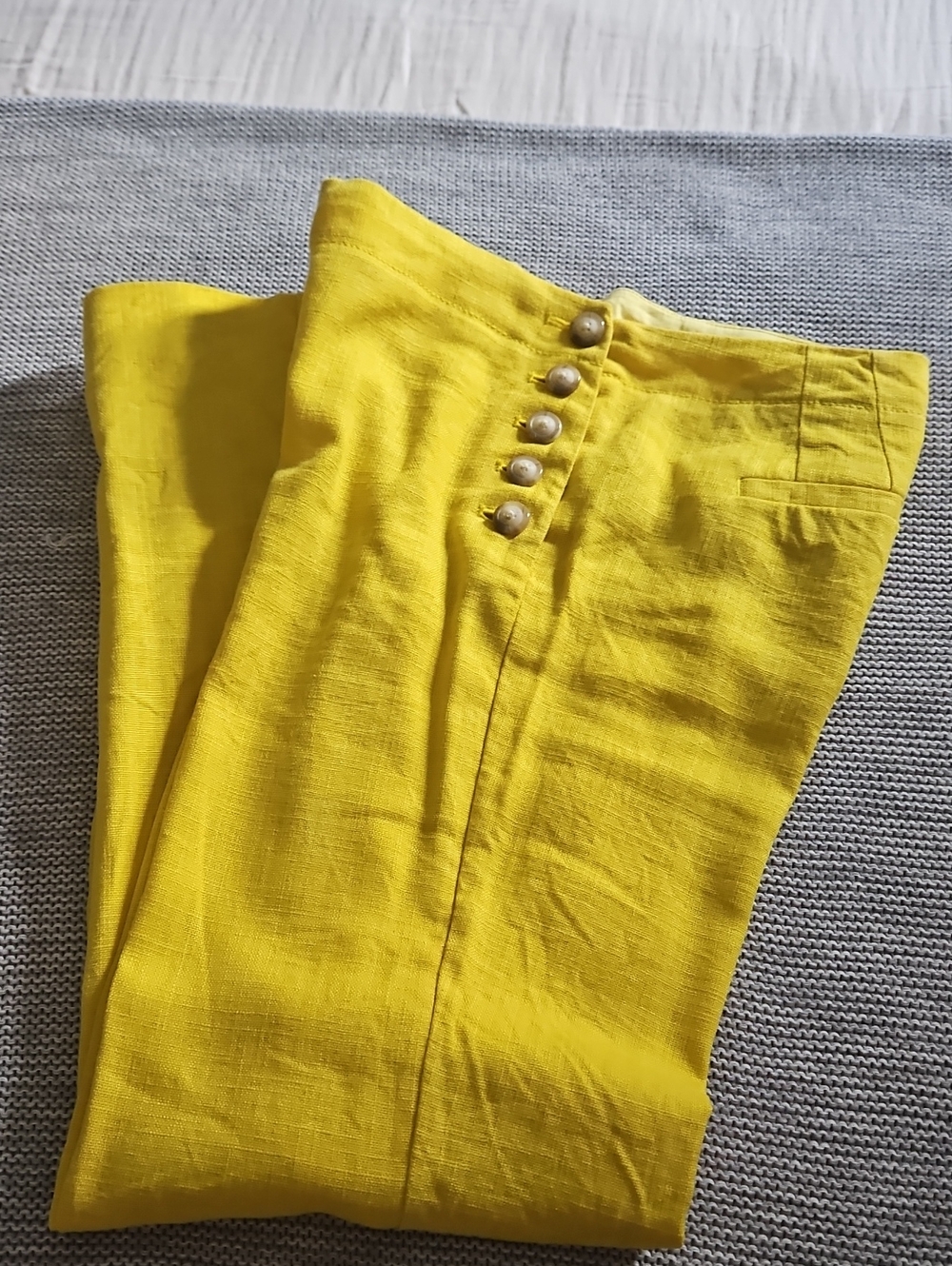 Cartonnier High-Rise Yellow Button-Front Jeans - Size 2